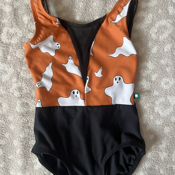 The cutest Ghost Print Dance leotard - Picture 1 of 5